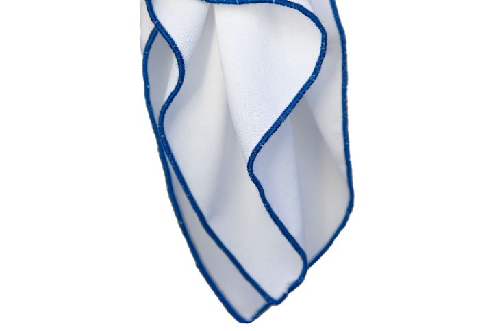 Santorini White with Blue Trim