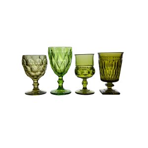 Green Vintage Glassware