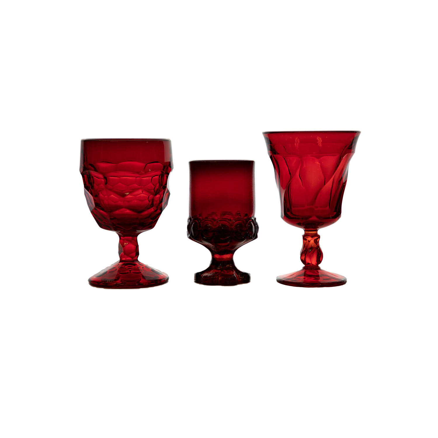 Red Vintage Glassware