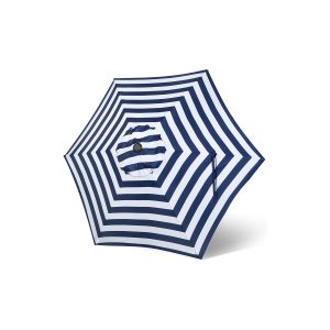 Blue & White Stripe Market Umbrella