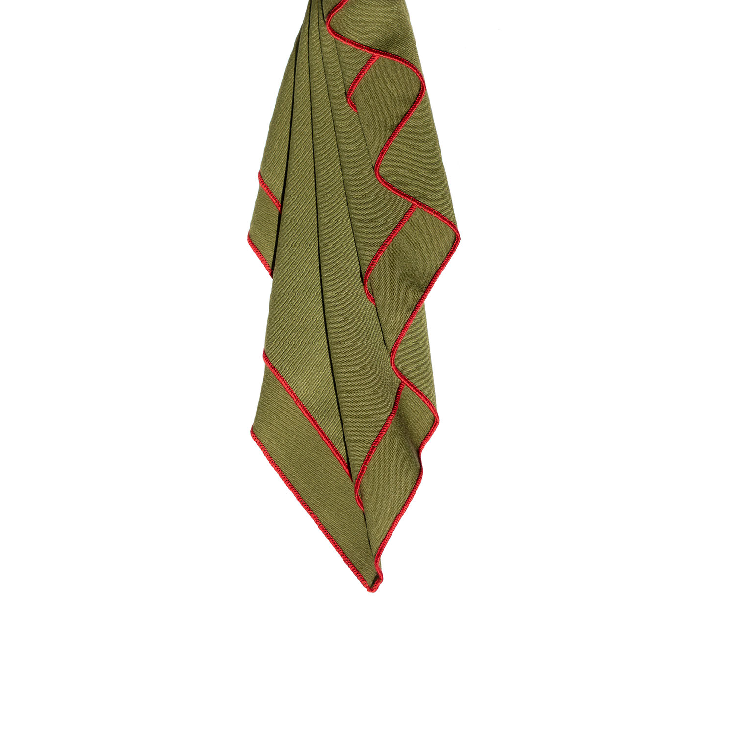 Santorini Dark Olive with Red Trim