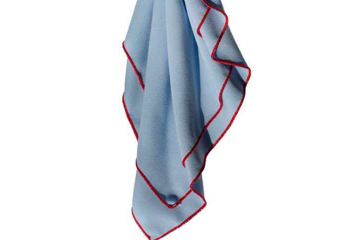 Santorini Light Blue with Red Trim