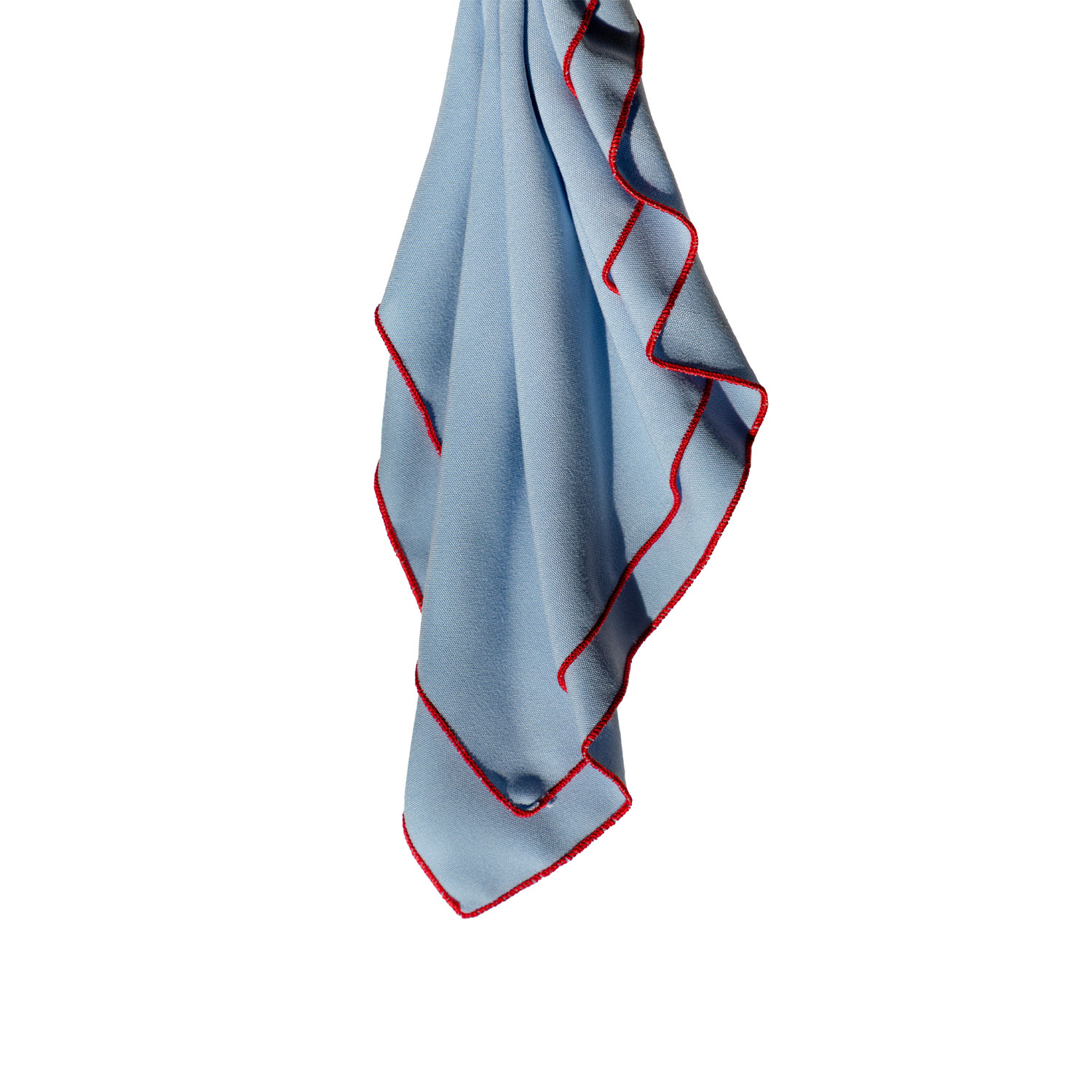 Santorini Light Blue with Red Trim