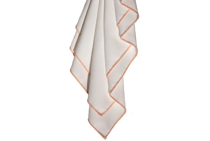 Santorini White with Blush Trim