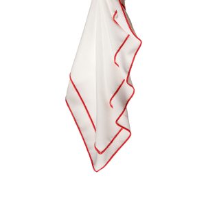 Santorini White with Red Trim